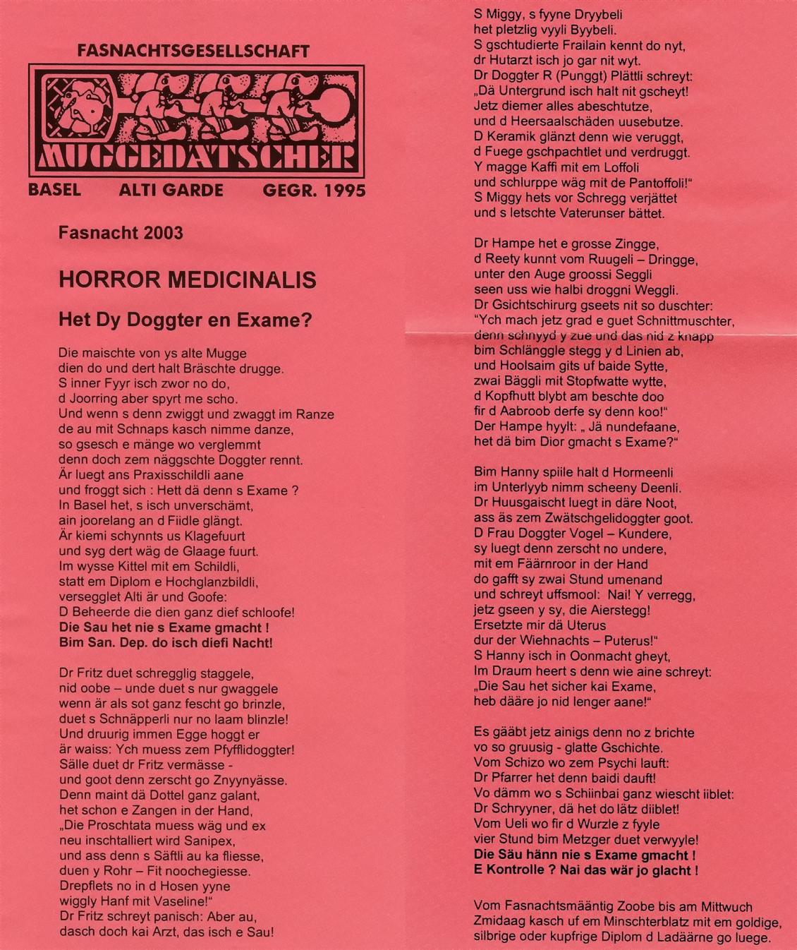 Sujet: Horror Medicinalis