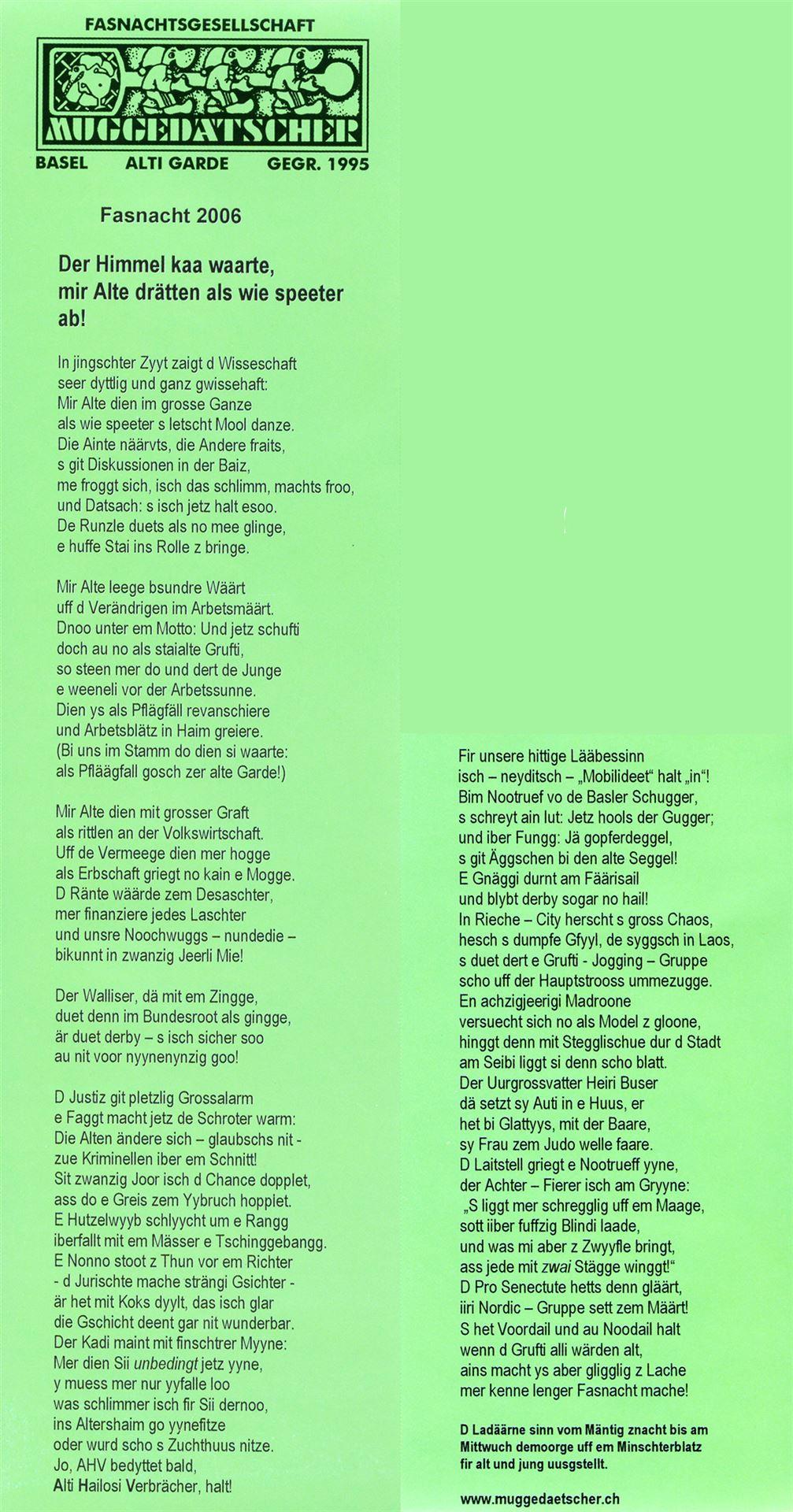 Sujet: Der Himmel kaa waarte,