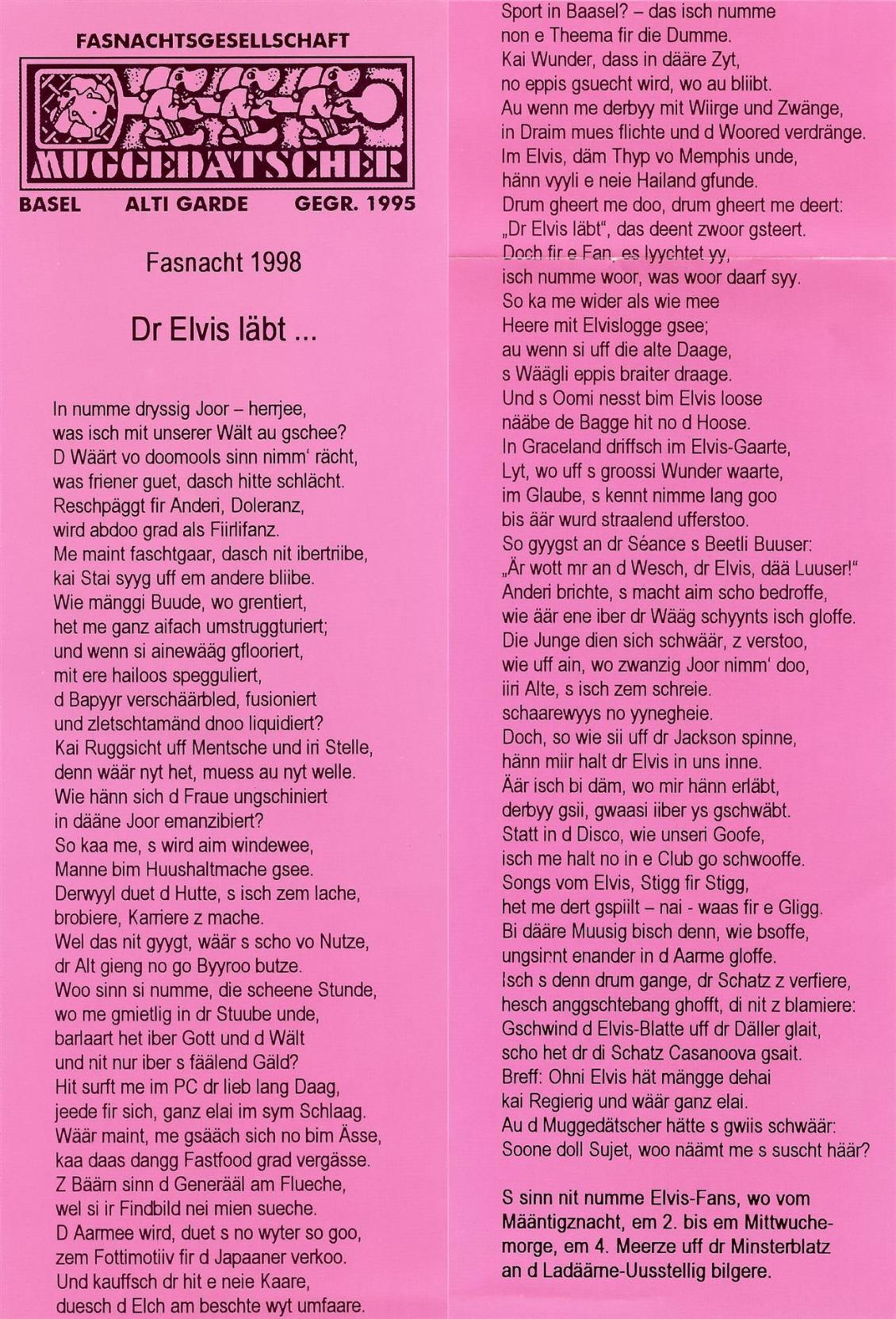 Sujet: Dr Elvis läbt !!!